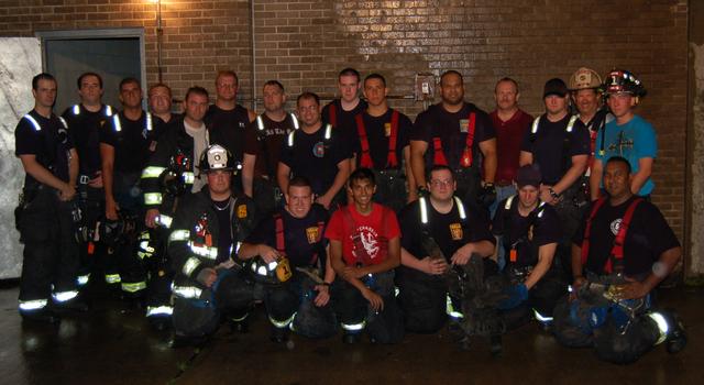 August 12, 2010: High Rise Live Burn drill at Middlesex County Fire Academy.